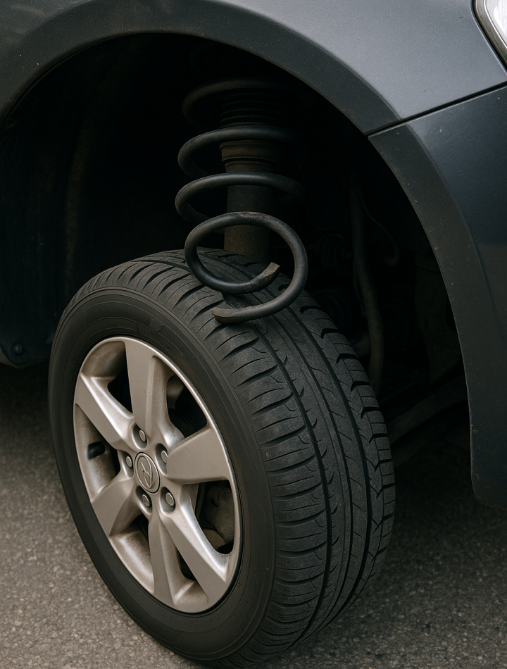 Auton jousi poikki voiko ajaa?